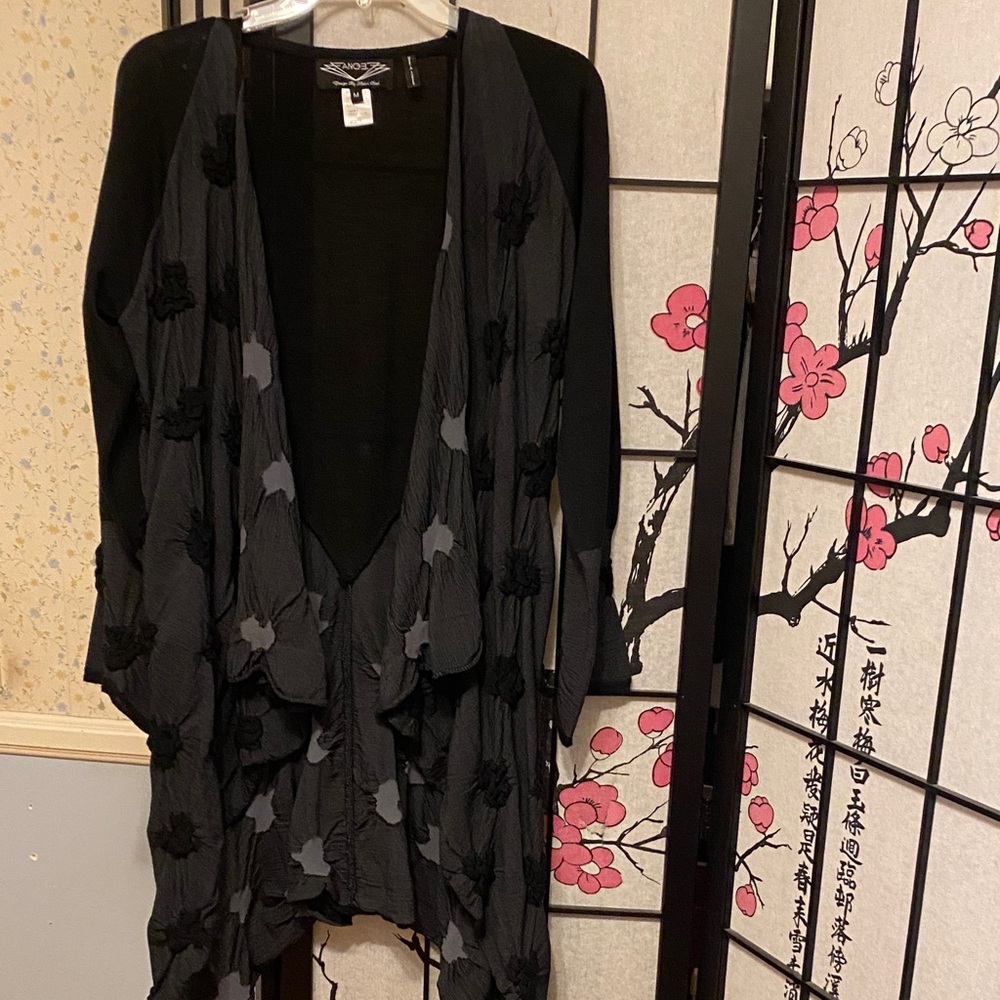 Angel Women's Cardigan in Black and Gray